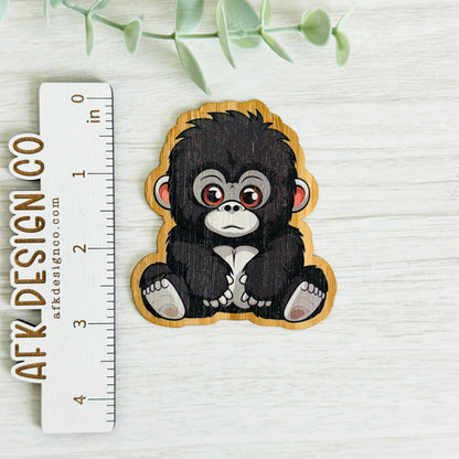 "GORILLA" Bamboo Wood Sticker