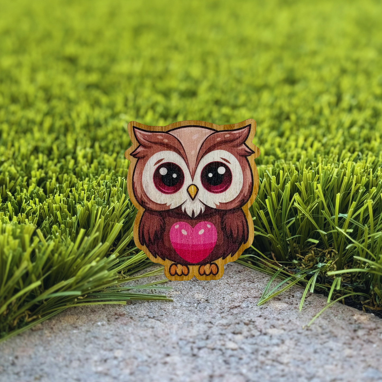 "OWL" Bamboo Wood Sticker