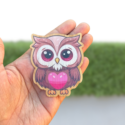 "OWL" Bamboo Wood Sticker