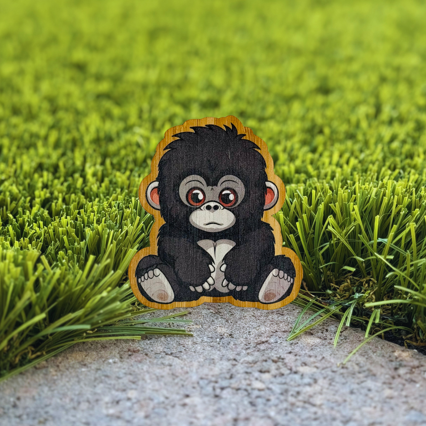 "GORILLA" Bamboo Wood Sticker