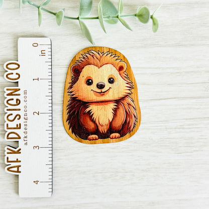 "HEDGEHOG" Bamboo Wood Sticker