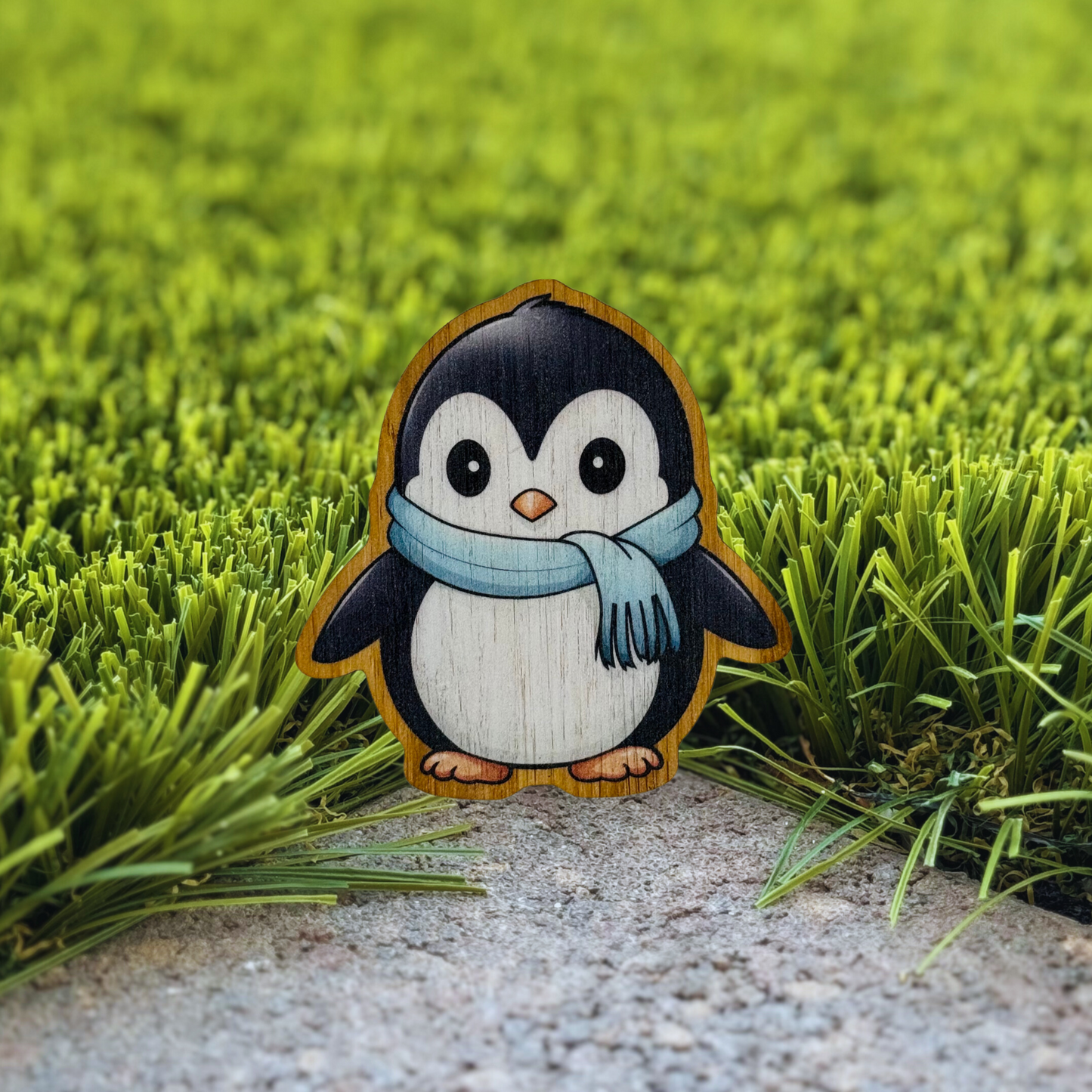 "PENGUIN" Bamboo Wood Sticker