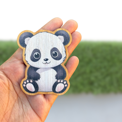 "PANDA" Bamboo Wood Sticker