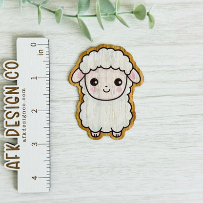 "SHEEP" Bamboo Wood Sticker