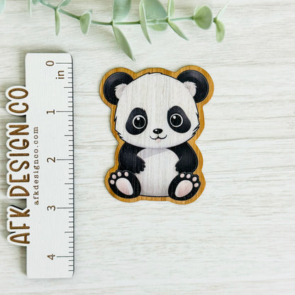 "PANDA" Bamboo Wood Sticker