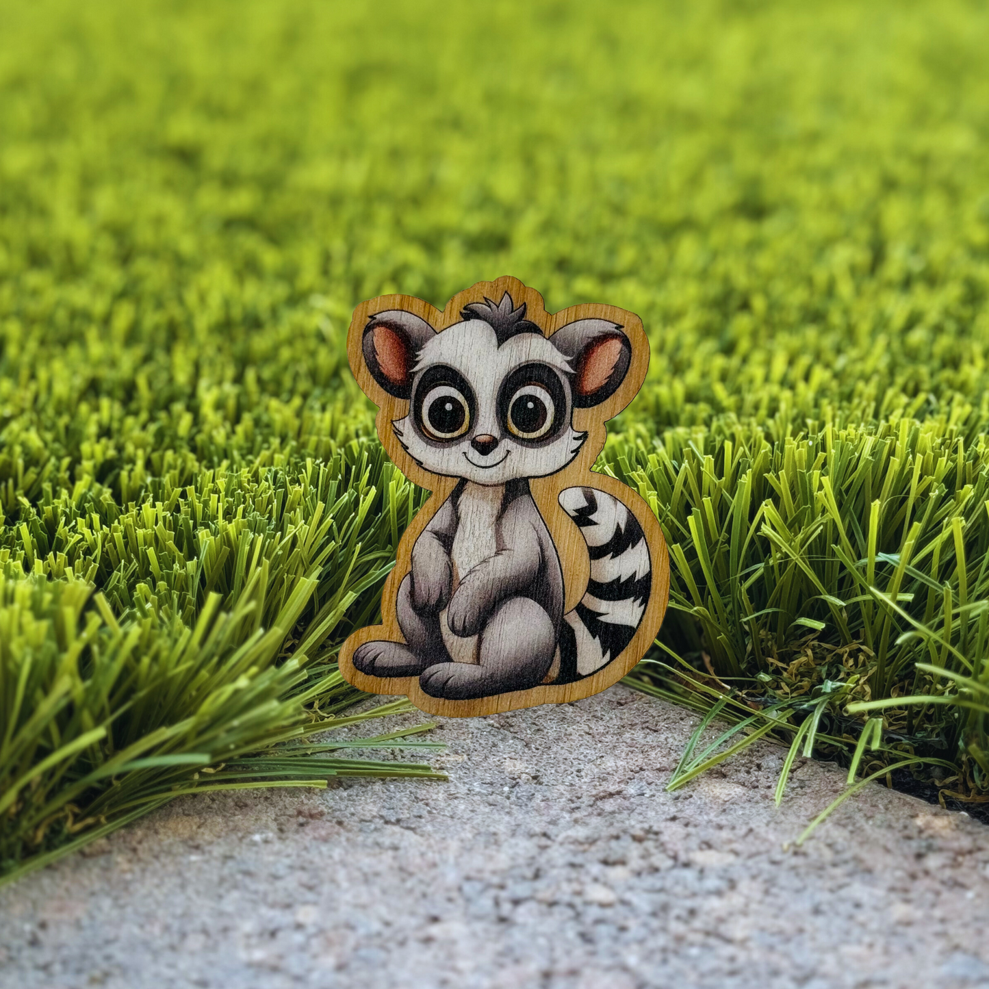 "LEMUR" Bamboo Wood Sticker