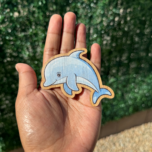 "DOLPHIN" Bamboo Wood Sticker