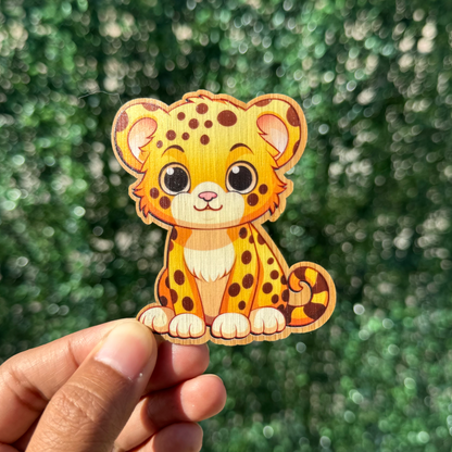 "JAGUAR" Bamboo Wood Sticker