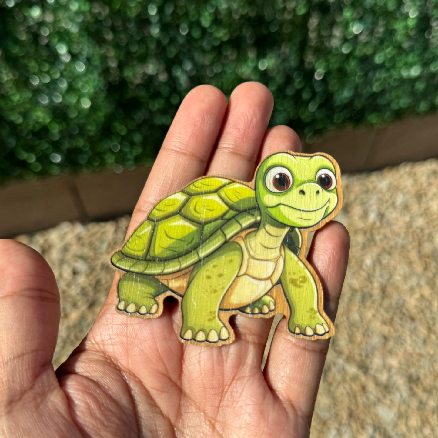 "TURTLE" Bamboo Wood Sticker