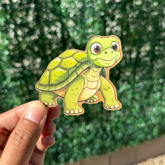 "TURTLE" Bamboo Wood Sticker