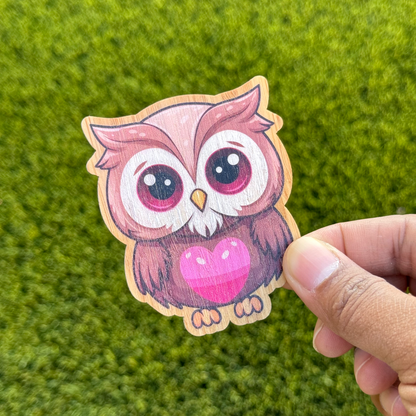 "OWL" Bamboo Wood Sticker