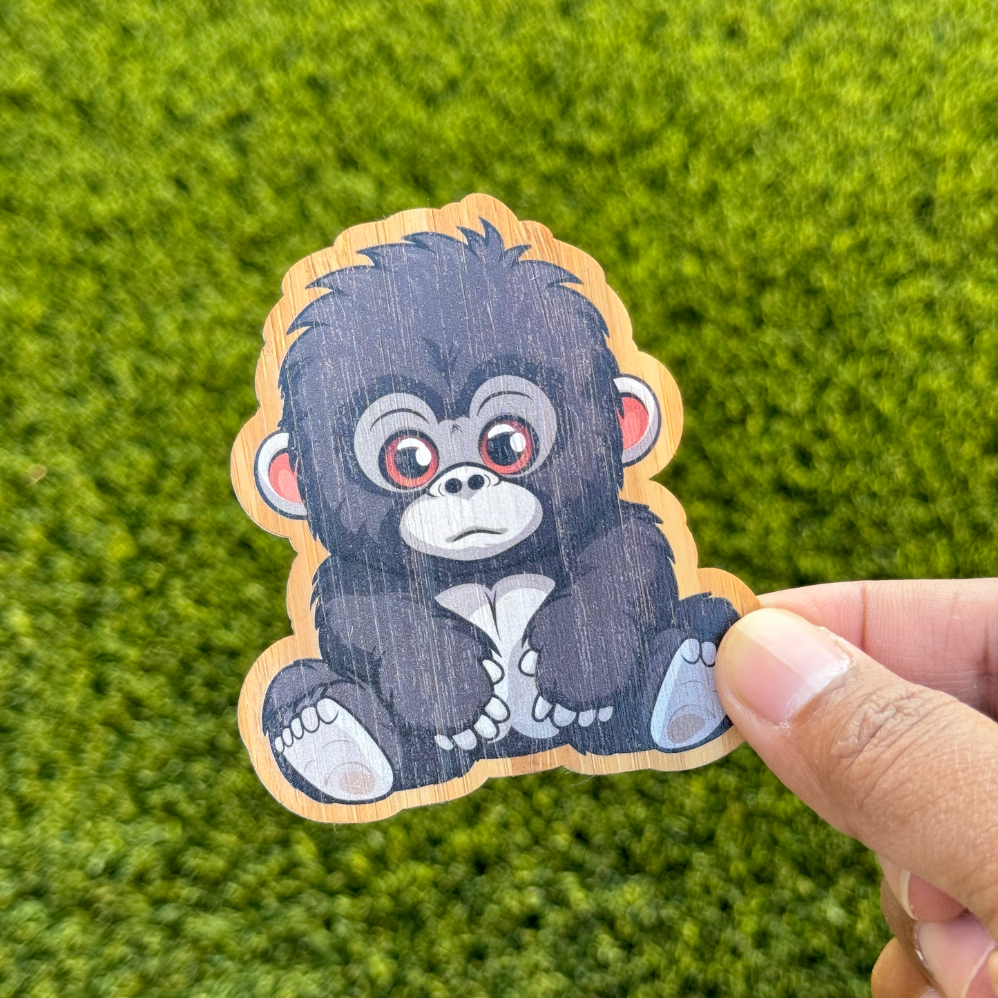 "GORILLA" Bamboo Wood Sticker