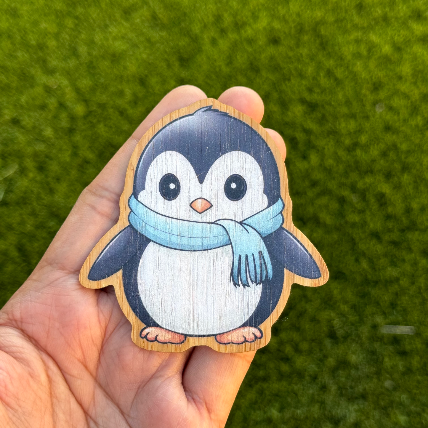 "PENGUIN" Bamboo Wood Sticker