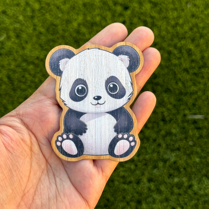 "PANDA" Bamboo Wood Sticker