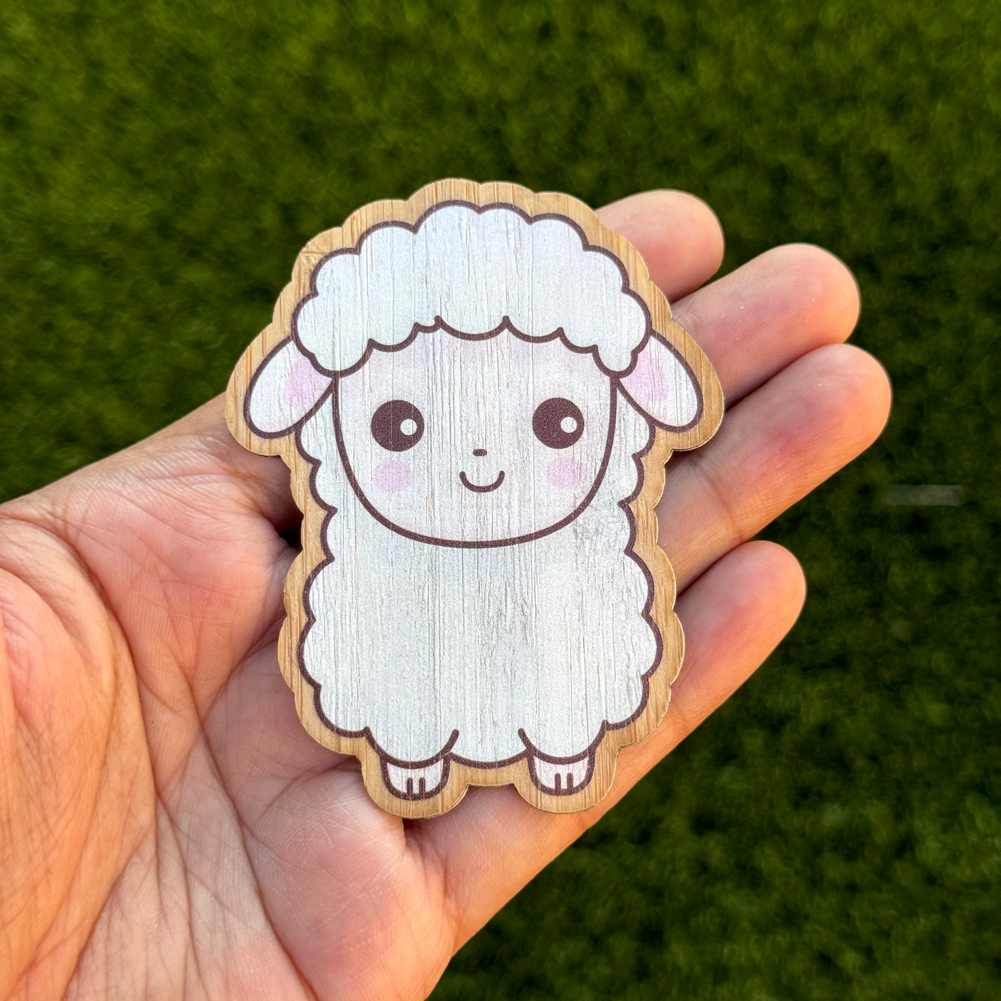 "SHEEP" Bamboo Wood Sticker