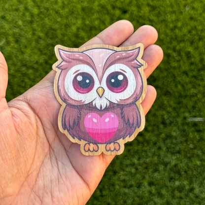 "OWL" Bamboo Wood Sticker