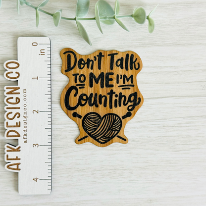 "DON'T TALK TO ME I'M COUNTING" Bamboo Wood Sticker