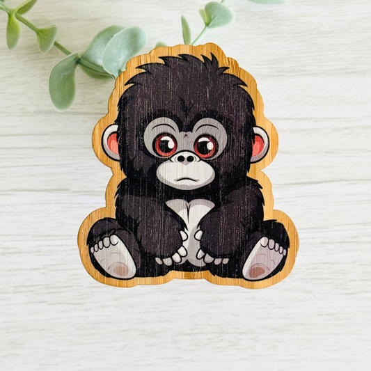 "GORILLA" Bamboo Wood Sticker