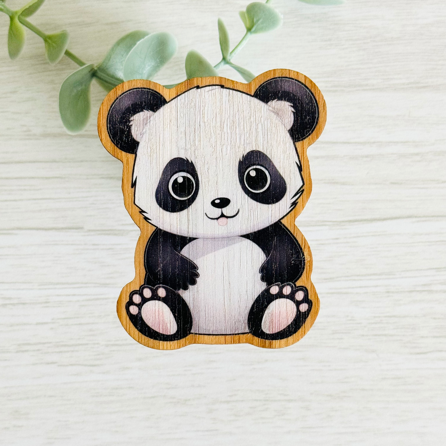 "PANDA" Bamboo Wood Sticker