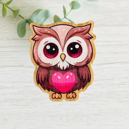 "OWL" Bamboo Wood Sticker