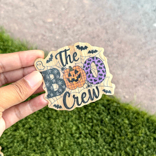 "The Boo Crew" Bamboo Wood Sticker, Made in Las Vegas