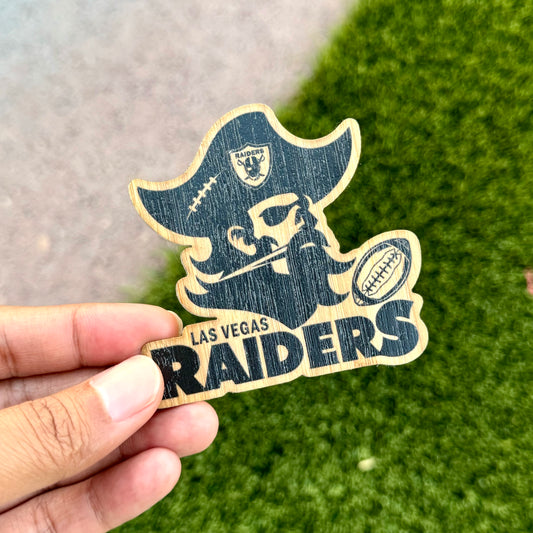 Raiders 1 Bamboo Wood Sticker, Made in Las Vegas